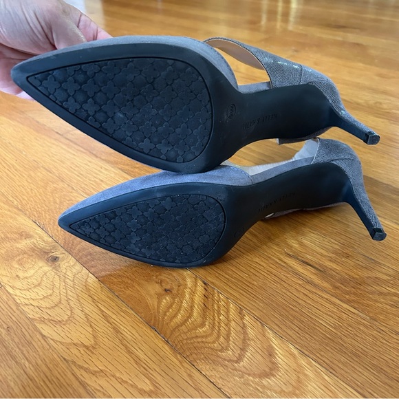 Kelly & Katie Marsia One Side Longer Gray Animal Snakeskin Suede Heels 9.5 M - Picture 5 of 7